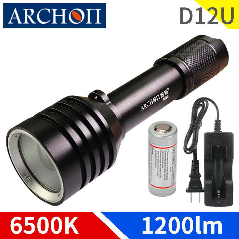 Underwater Flashlight - Archon D12u Rotating Zoom Diving Flashlight