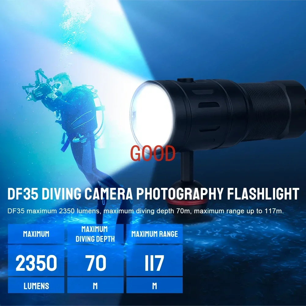 Trustfire DF35 Diving Flashlig - огляд і ціна Underwater Flashlight
