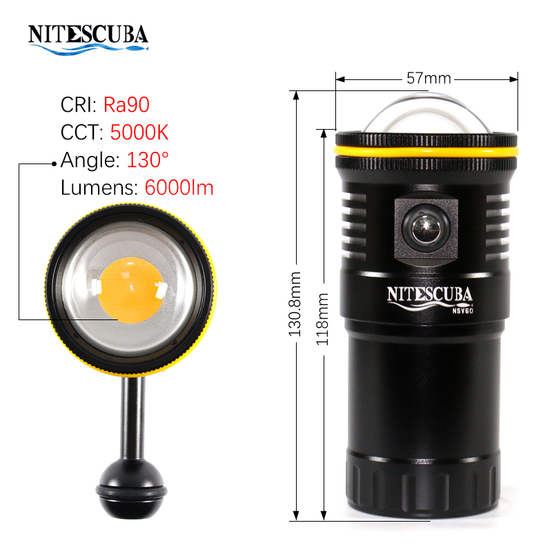 Nitescuba NSV60 LED Diving Vid - огляд і ціна Underwater Flashlight