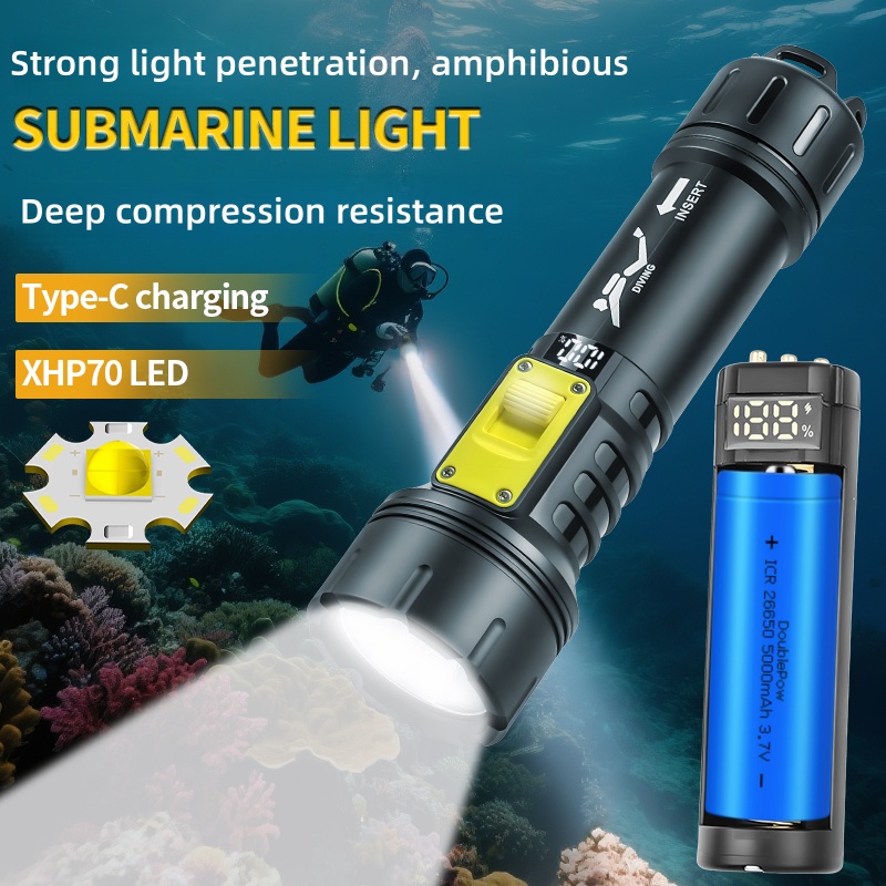 New XHP70 Diving Flashlight IP - огляд і ціна Underwater Flashlight