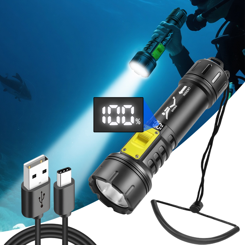 New XHP70 Diving Flashlight IP - огляд і ціна Underwater Flashlight