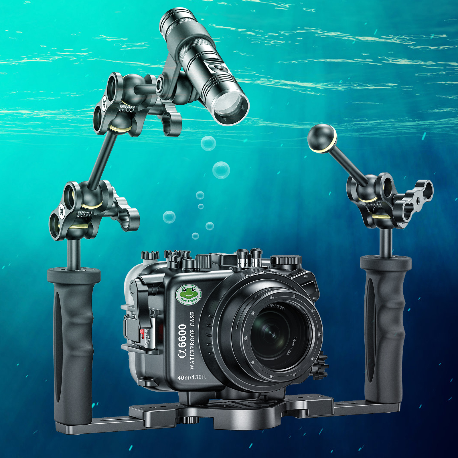 Seafrogs 3.5''-16'' Double Bal - огляд і ціна Underwater Flashlight