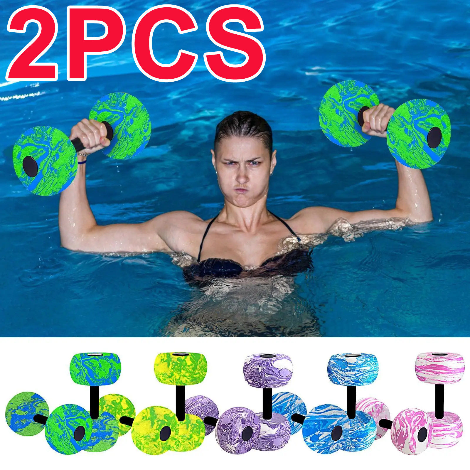 2pcs EVA Aquatic Dumbells Wate - огляд і ціна Aquatic Aerobics